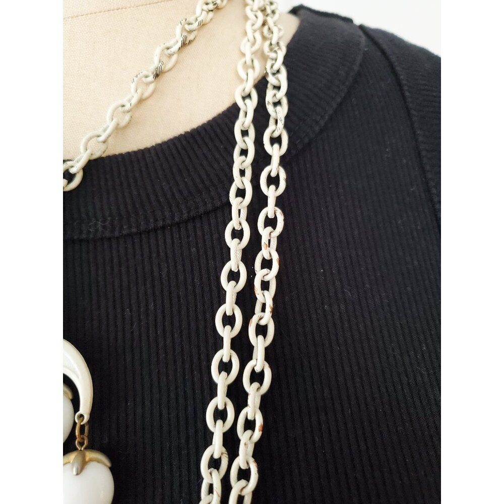Vintage Signed 60’s Crown Trifari Waterfall Necklace seen in Devil Wears Prada! - Picture 12 of 15